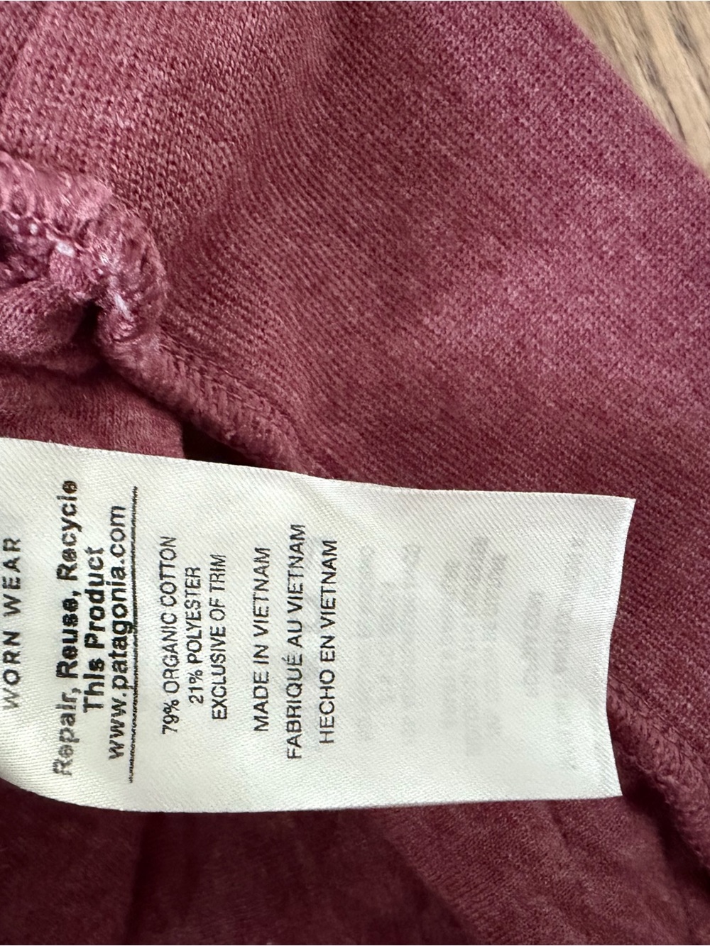 Patagonia Organic cotton Quilted Snap Pullover - Mauve Plum small - Picture 6 of 6